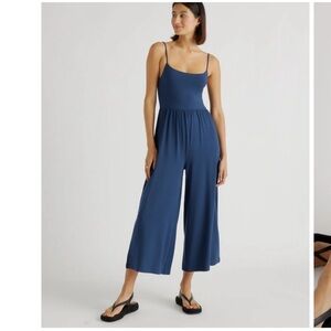 Quince Tencel Wide Leg Jersey Jumpsuit NWT